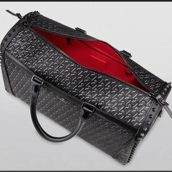 Christian Louboutin Studded Techno CL Sneakender Duffle White Black-NWT - Picture 3 of 3